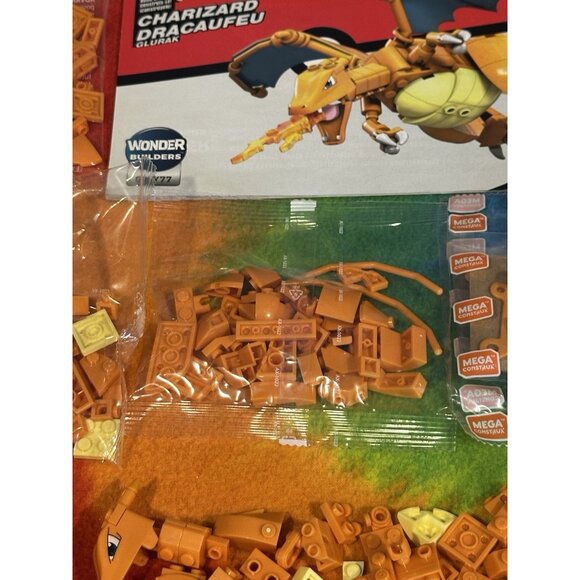 mega construx pokemon Charizard (extra‎ loose & Sealed Pieces) 90% Complete - Picture 3 of 7